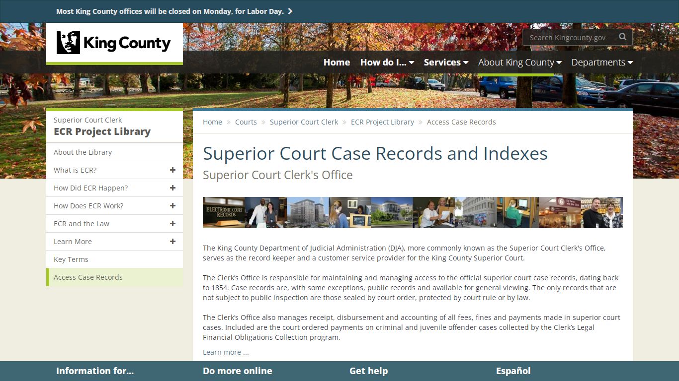 Superior Court Case Records and Indexes - King County