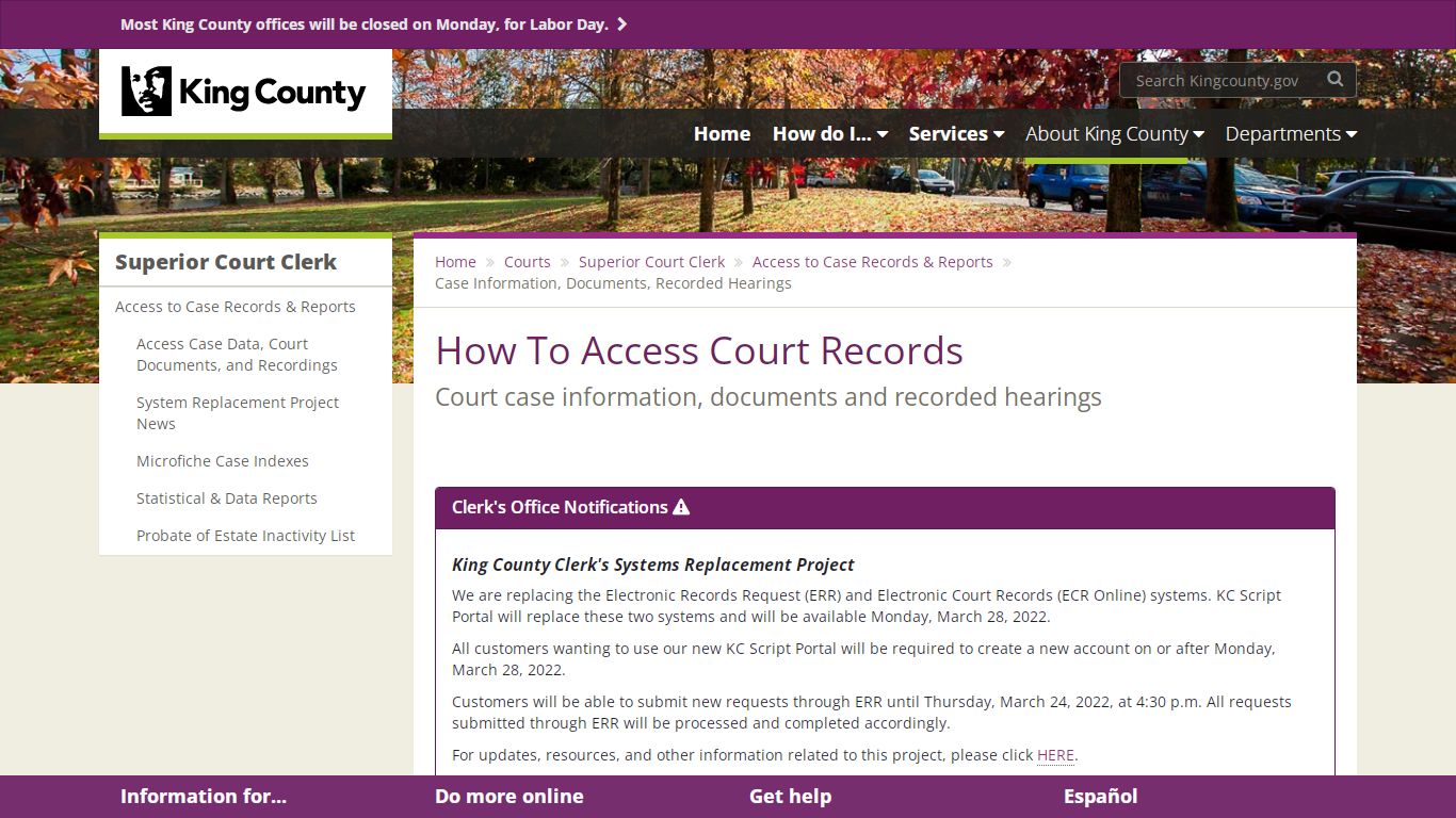 How To Access Court Records - King County - King County, Washington